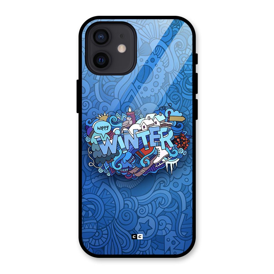 Happy Winter Glass Back Case for iPhone 12
