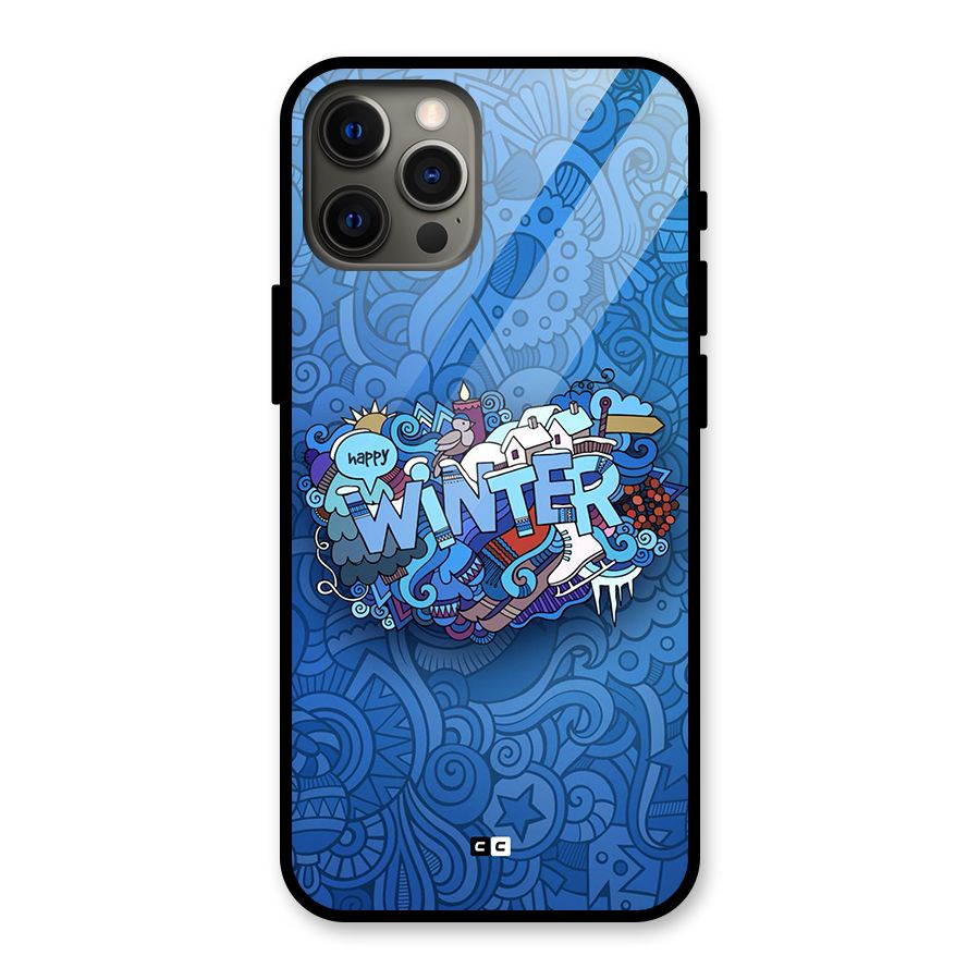 Happy Winter Glass Back Case for iPhone 12 Pro Max