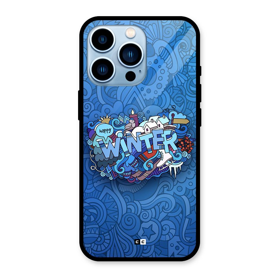 Happy Winter Glass Back Case for iPhone 13 Pro