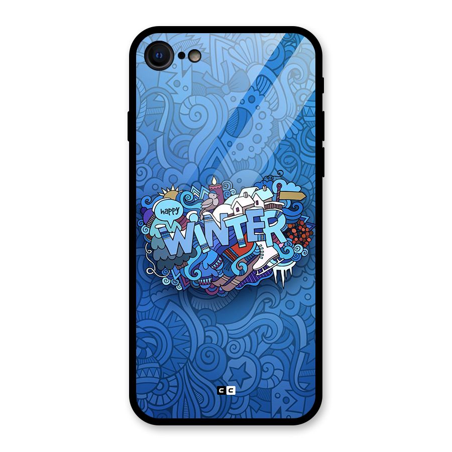 Happy Winter Glass Back Case for iPhone 7