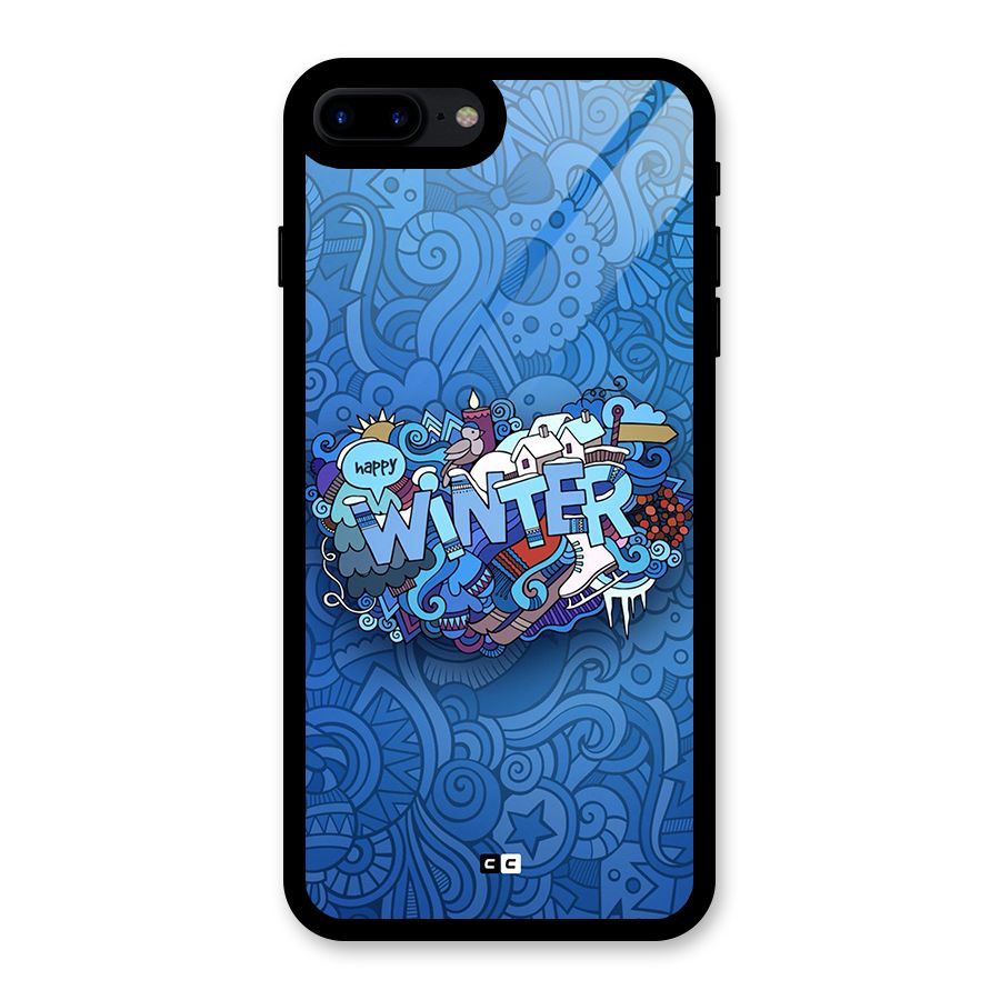 Happy Winter Glass Back Case for iPhone 8 Plus