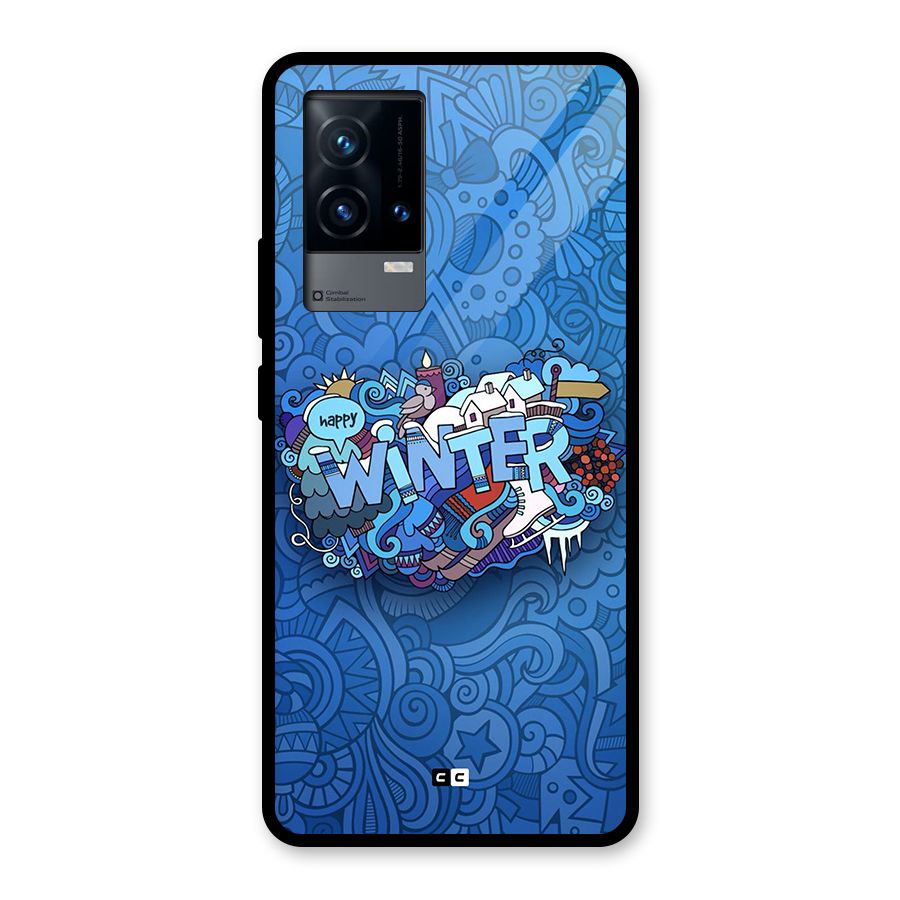 Happy Winter Glass Back Case for iQOO 9 5G