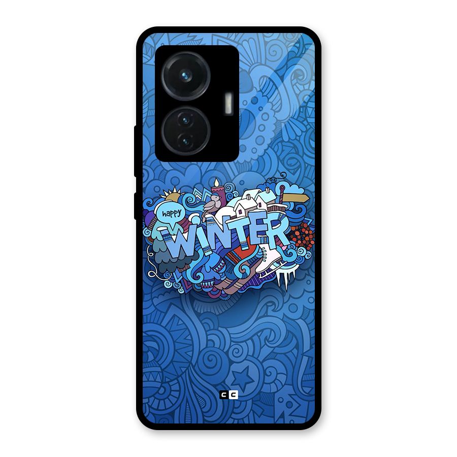 Happy Winter Glass Back Case for iQOO Z6 44W