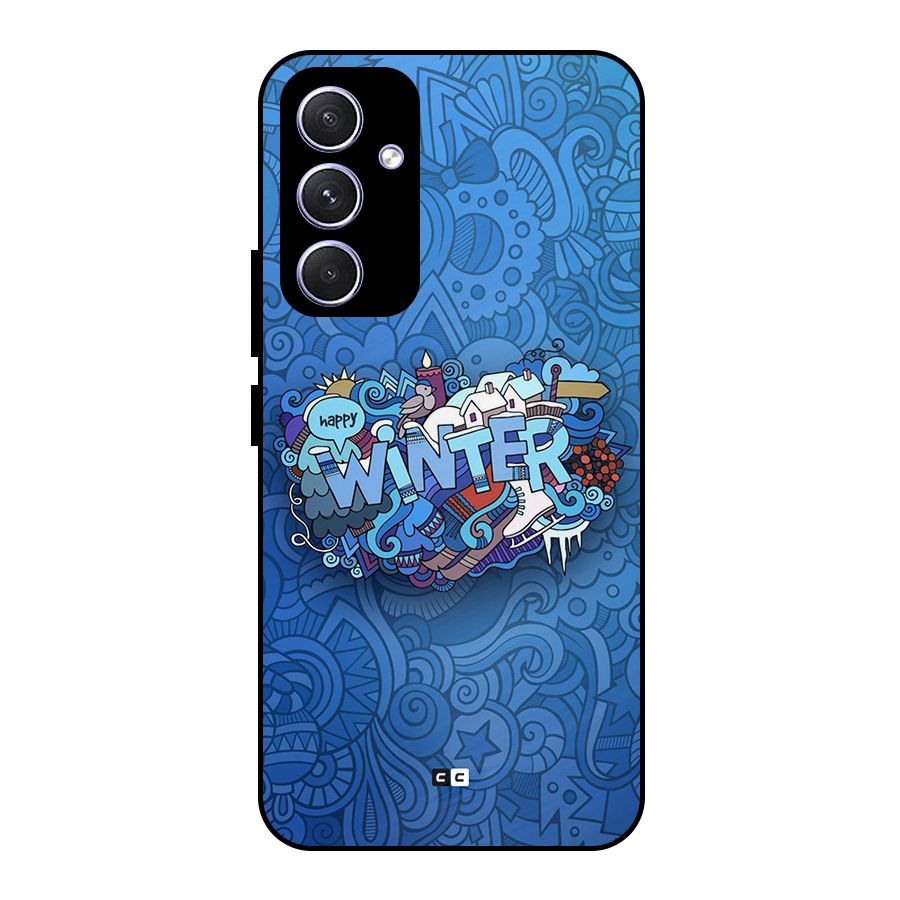 Happy Winter Metal Back Case for Galaxy A54