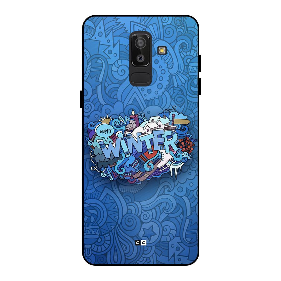 Happy Winter Metal Back Case for Galaxy J8