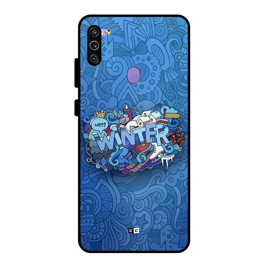 Happy Winter Metal Back Case for Galaxy M11