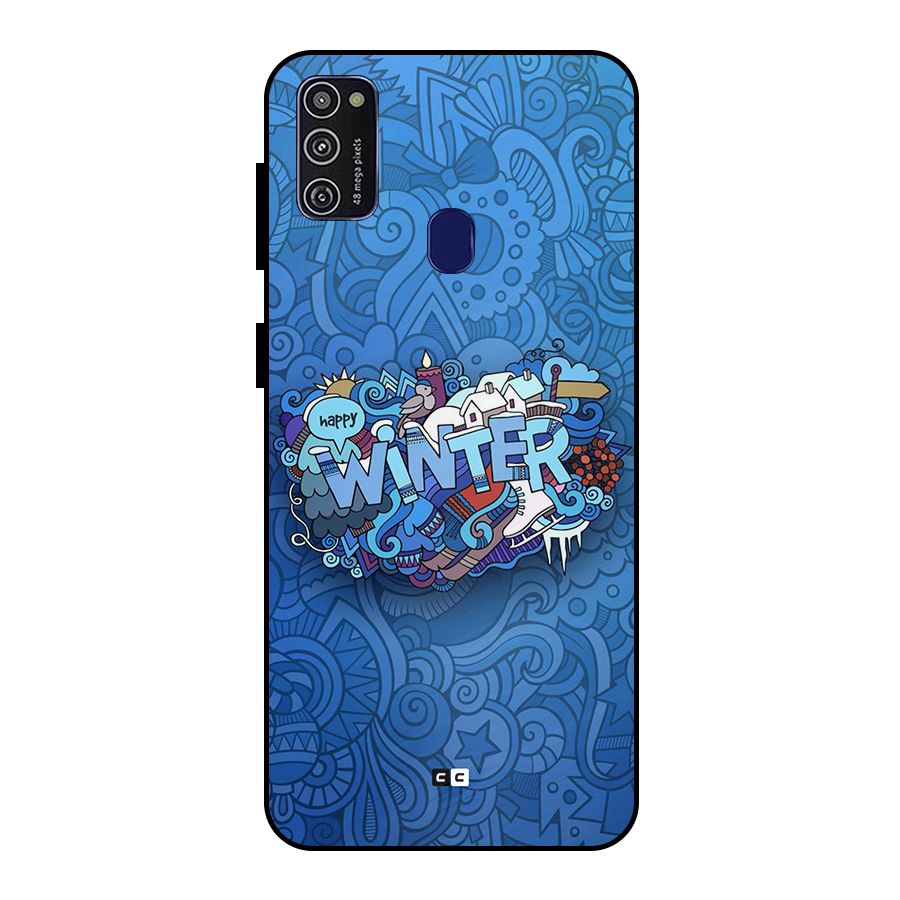 Happy Winter Metal Back Case for Galaxy M30s