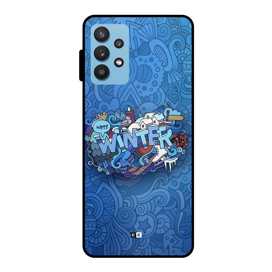 Happy Winter Metal Back Case for Galaxy M32 5G