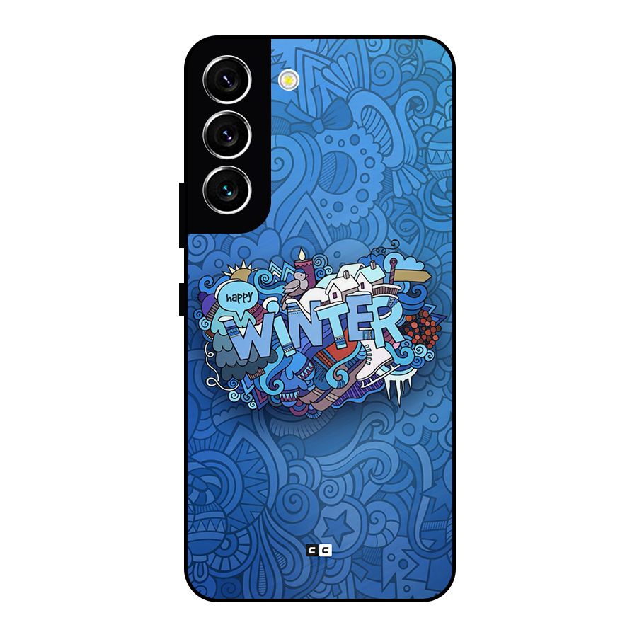 Happy Winter Metal Back Case for Galaxy S22 5G