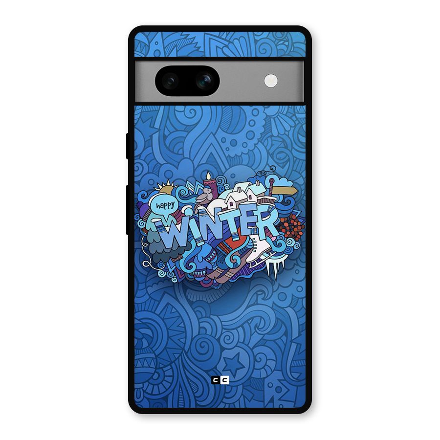 Happy Winter Metal Back Case for Google Pixel 7a