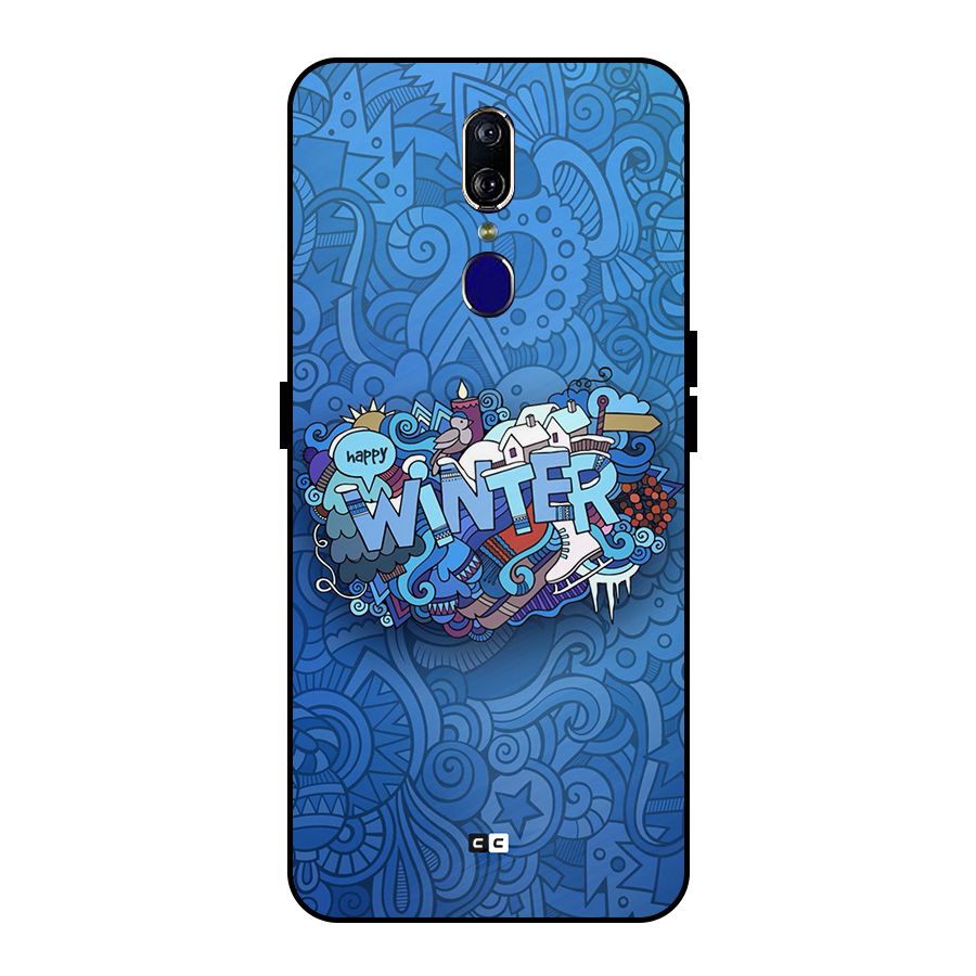Happy Winter Metal Back Case for Oppo F11