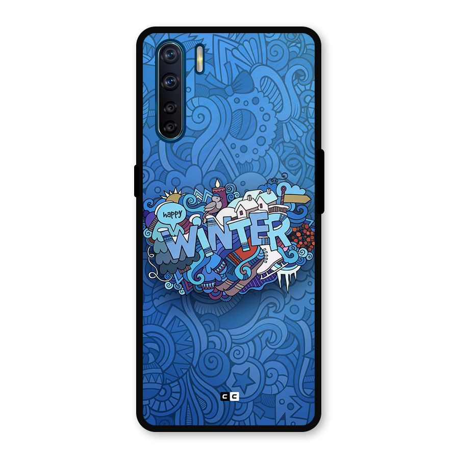 Happy Winter Metal Back Case for Oppo F15