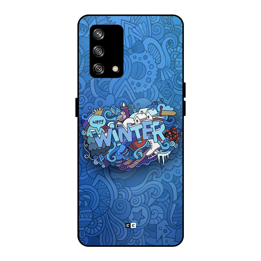 Happy Winter Metal Back Case for Oppo F19