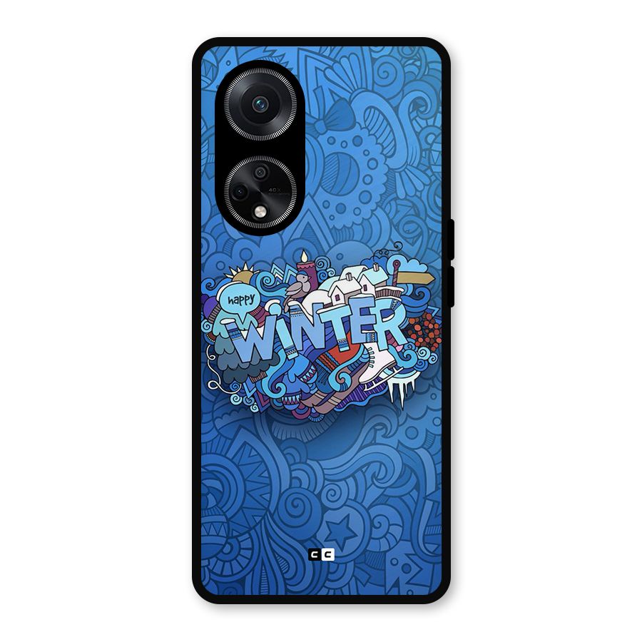 Happy Winter Metal Back Case for Oppo F23