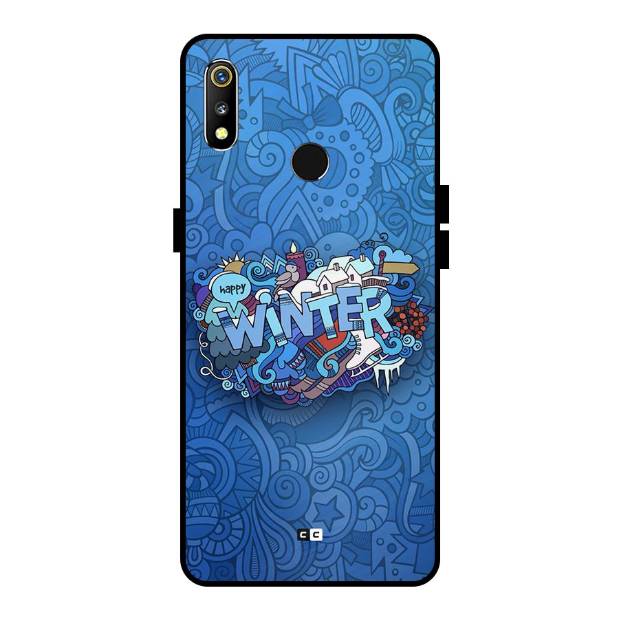 Happy Winter Metal Back Case for Realme 3i