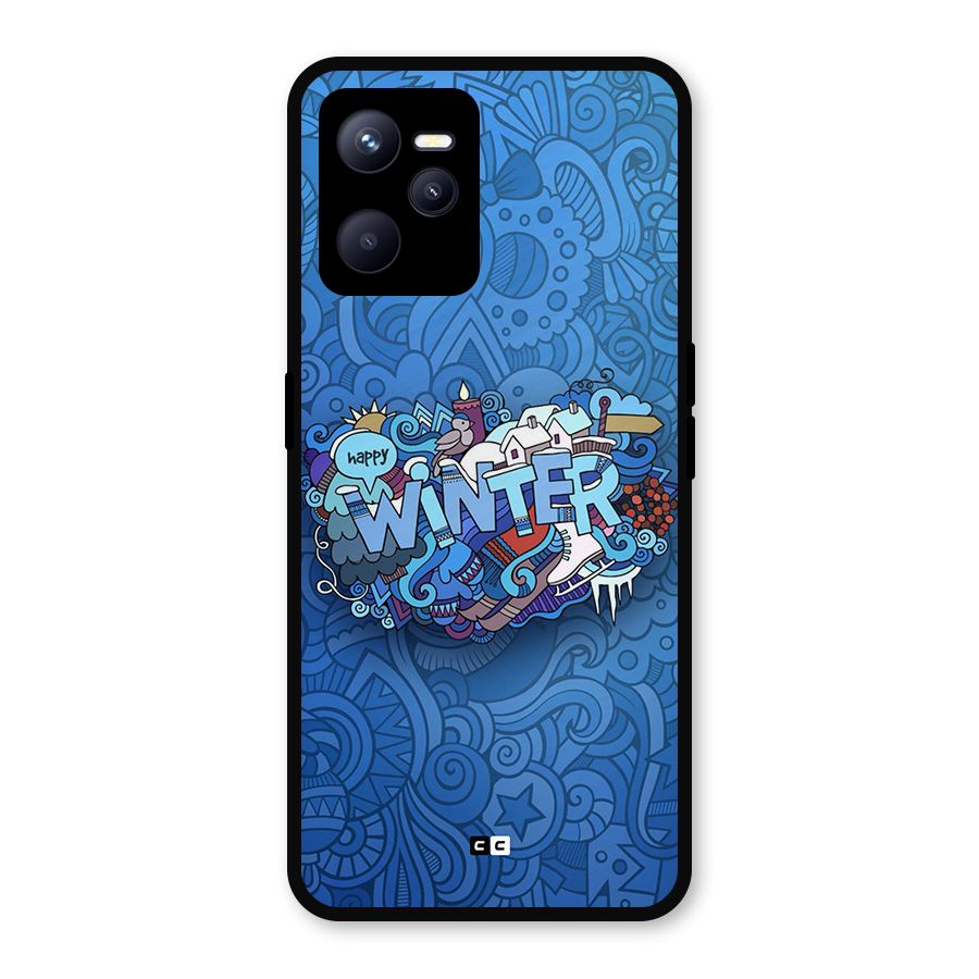 Happy Winter Metal Back Case for Realme C35