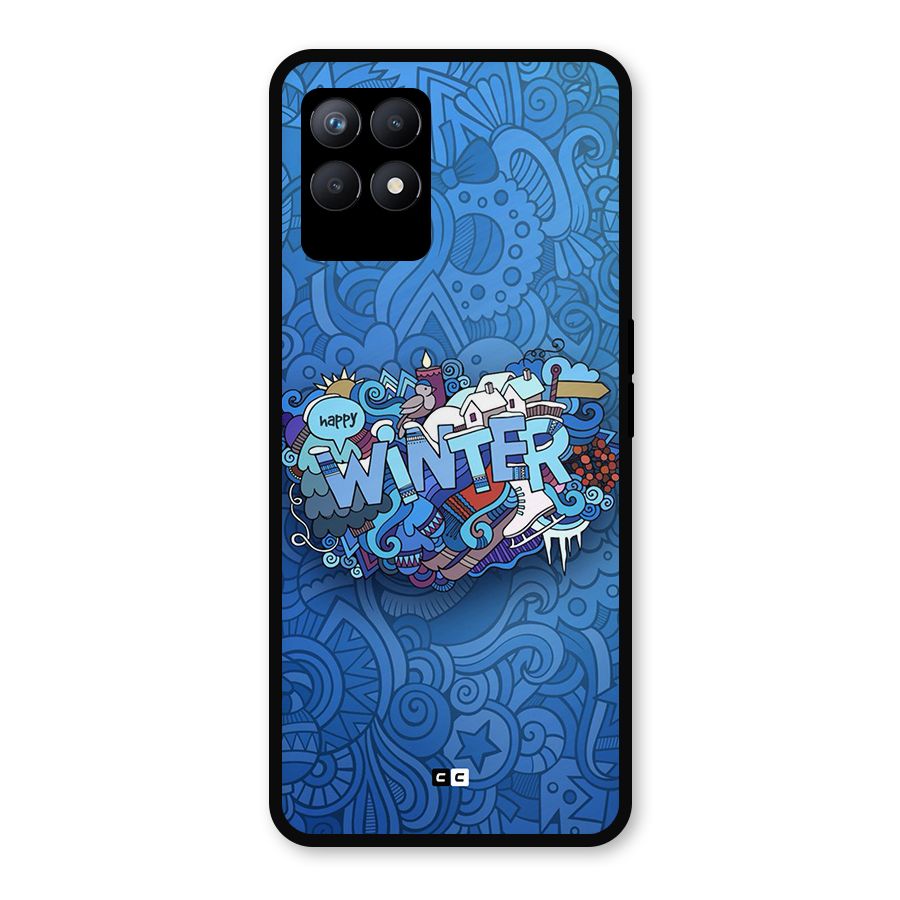 Happy Winter Metal Back Case for Realme Narzo 50