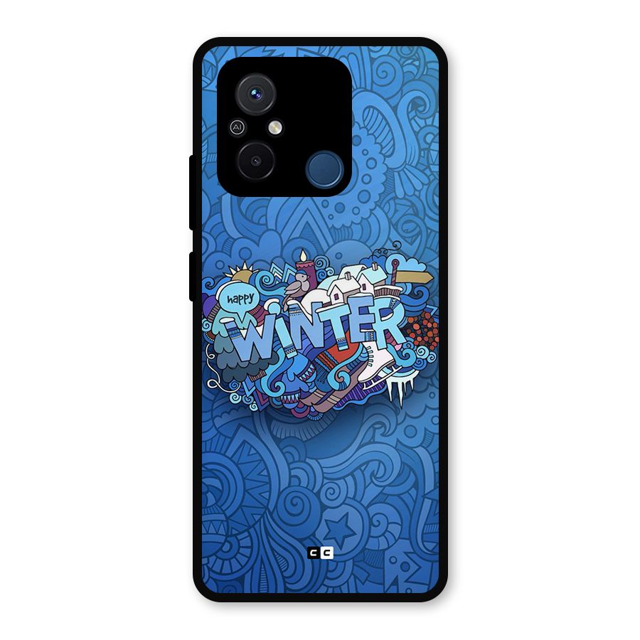 Happy Winter Metal Back Case for Redmi 12C