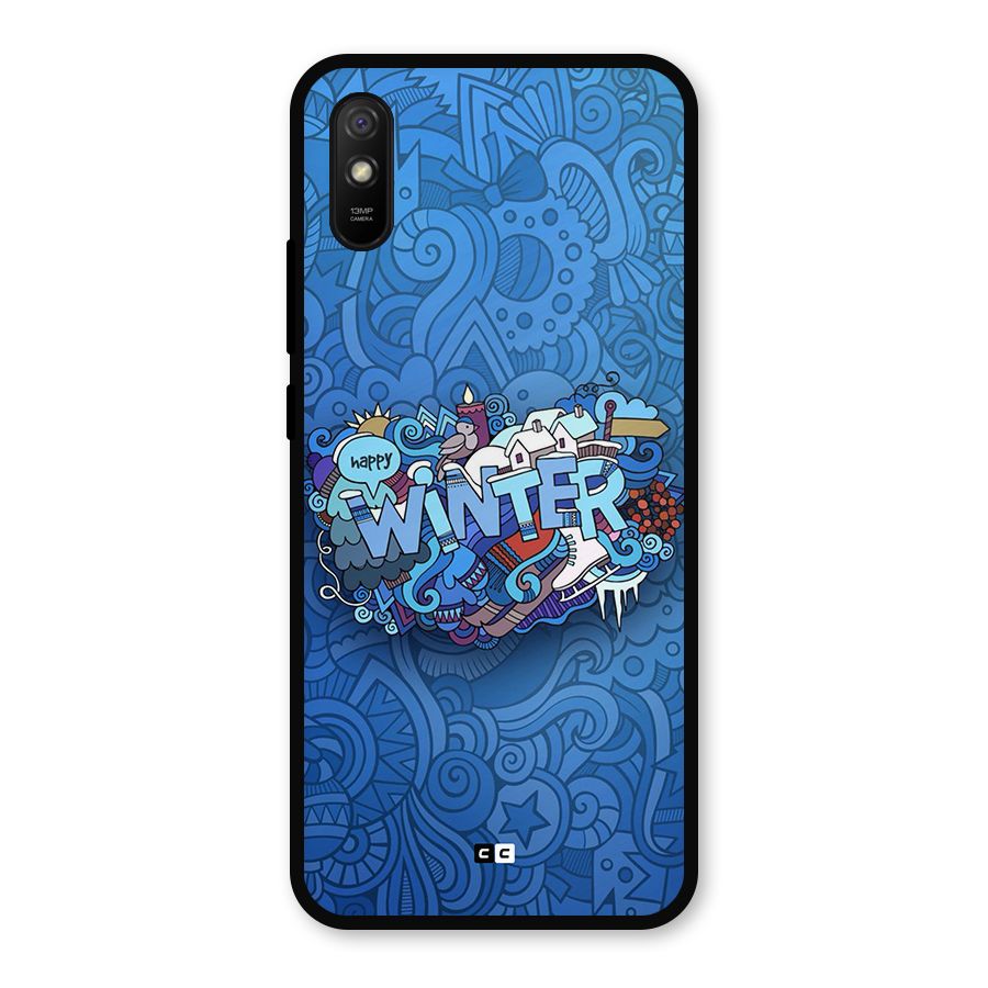 Happy Winter Metal Back Case for Redmi 9i