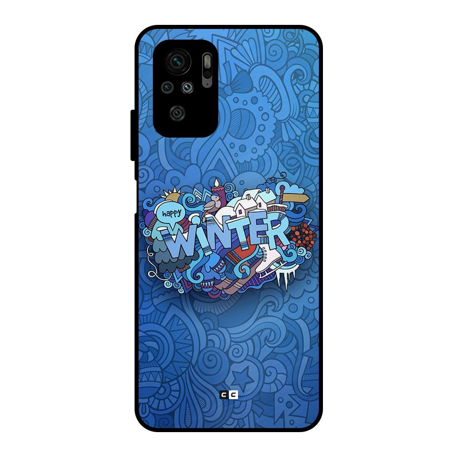 Happy Winter Metal Back Case for Redmi Note 10S