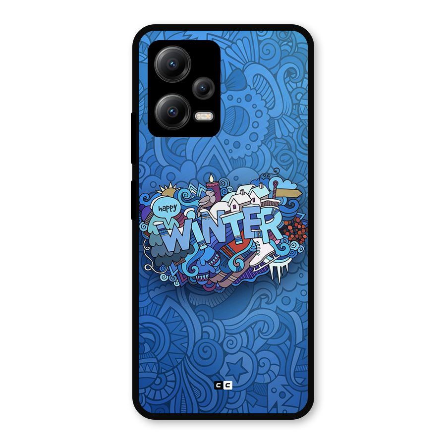 Happy Winter Metal Back Case for Redmi Note 12 5G