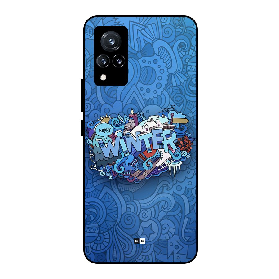 Happy Winter Metal Back Case for Vivo V21 5G