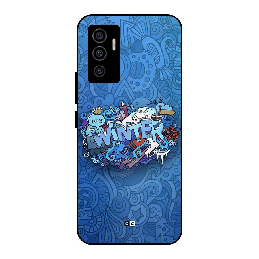 Happy Winter Metal Back Case for Vivo V23e