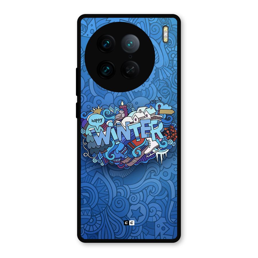 Happy Winter Metal Back Case for Vivo X90 Pro