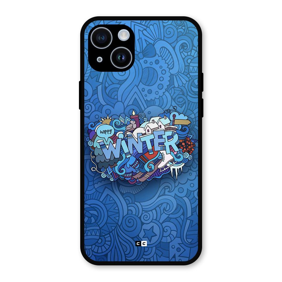 Happy Winter Metal Back Case for iPhone 14
