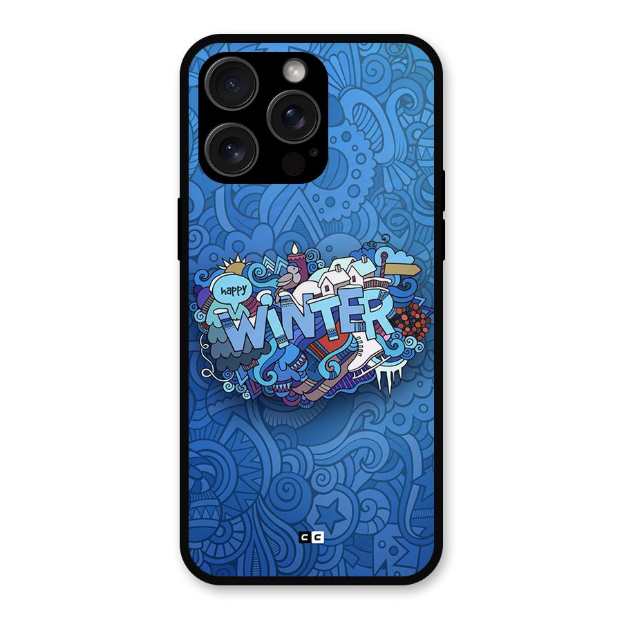 Happy Winter Metal Back Case for iPhone 15 Pro Max
