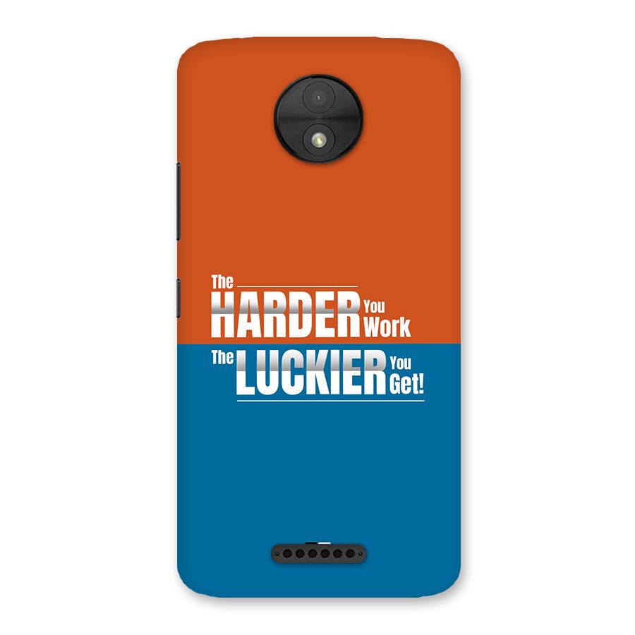 Hard Luck Back Case for Moto C