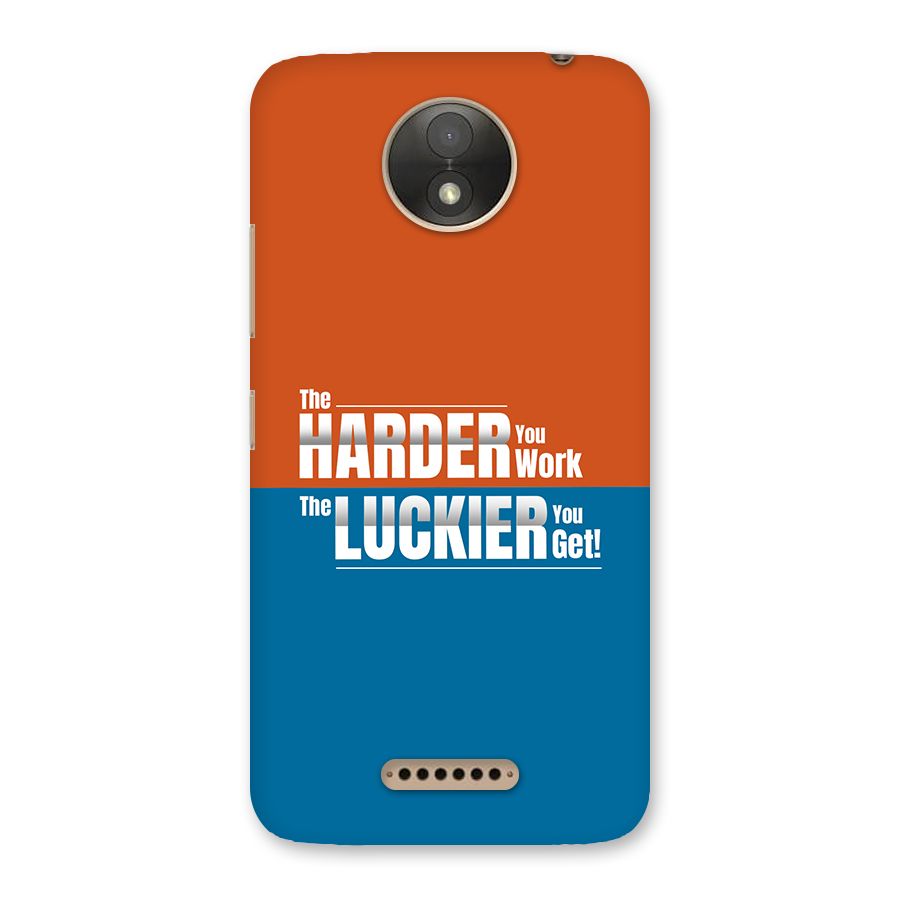 Hard Luck Back Case for Moto C Plus