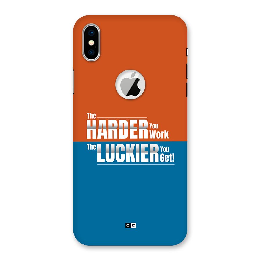 Hard Luck Back Case for iPhone XS Logo Cut