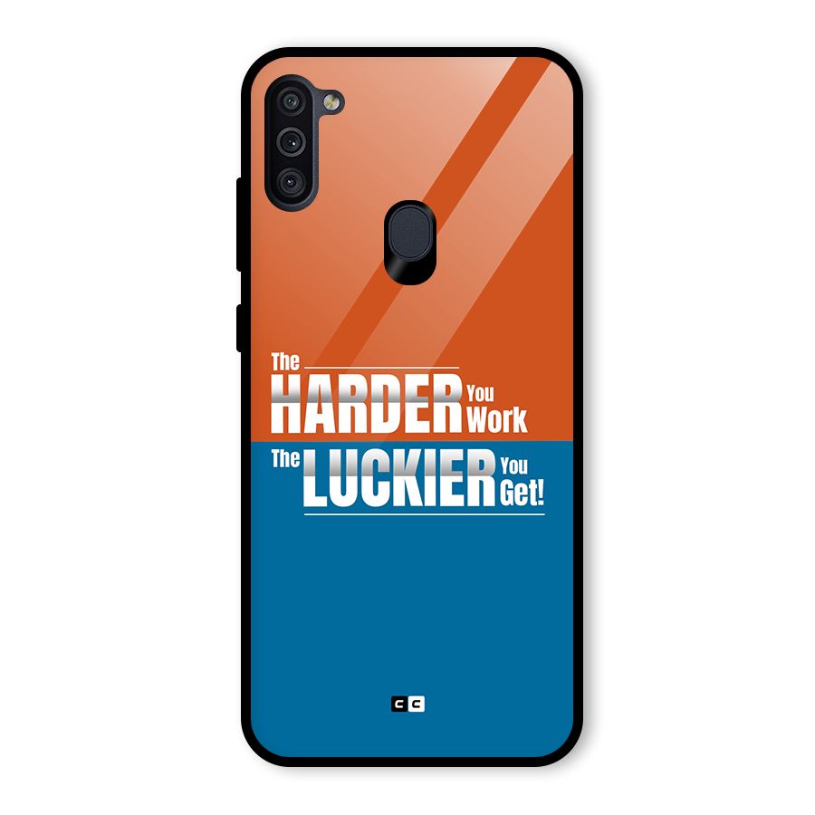 Hard Luck Glass Back Case for Galaxy M11