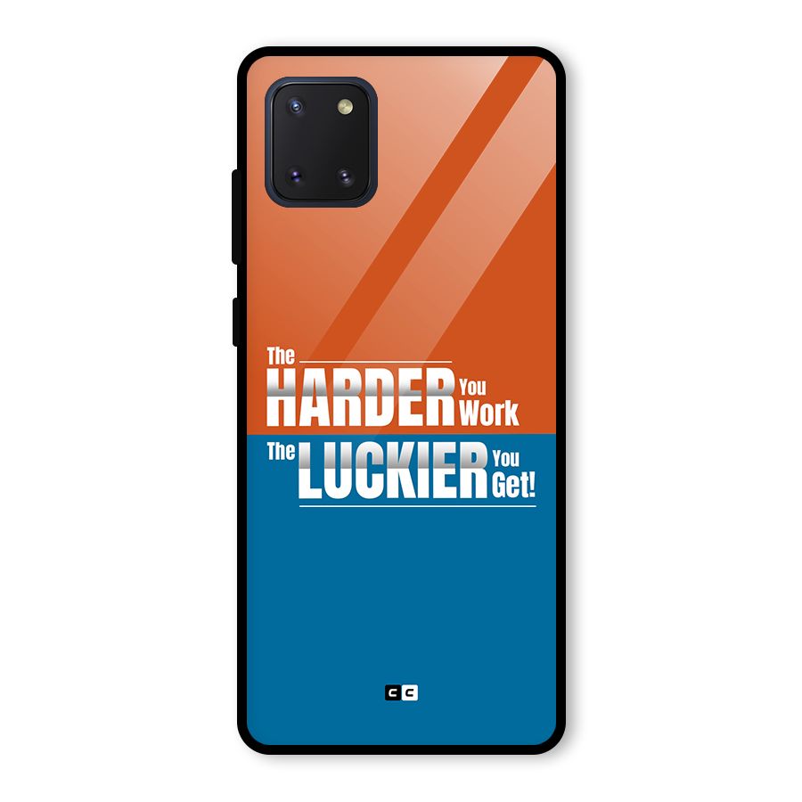 Hard Luck Glass Back Case for Galaxy Note 10 Lite