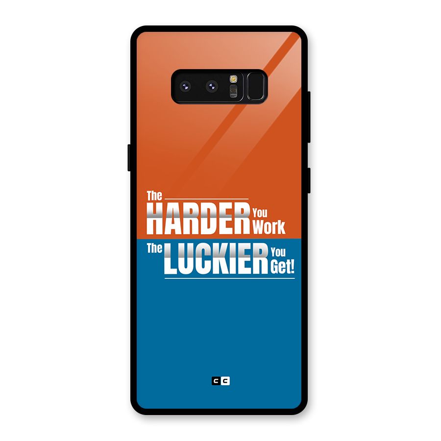 Hard Luck Glass Back Case for Galaxy Note 8