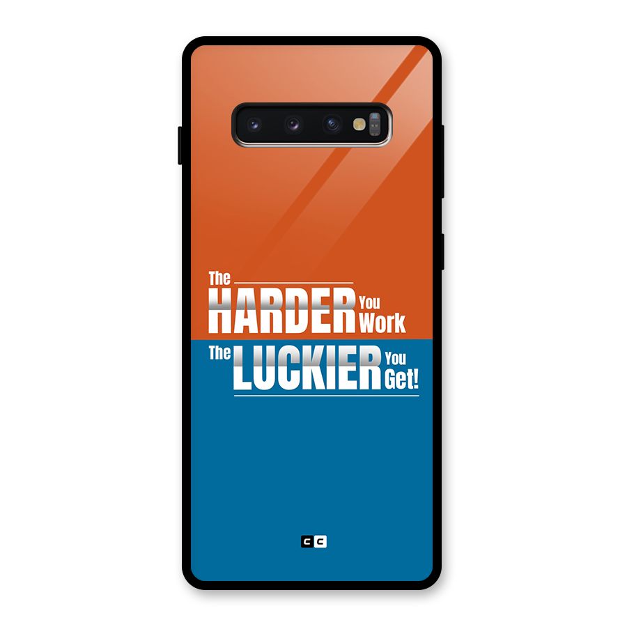 Hard Luck Glass Back Case for Galaxy S10 Plus