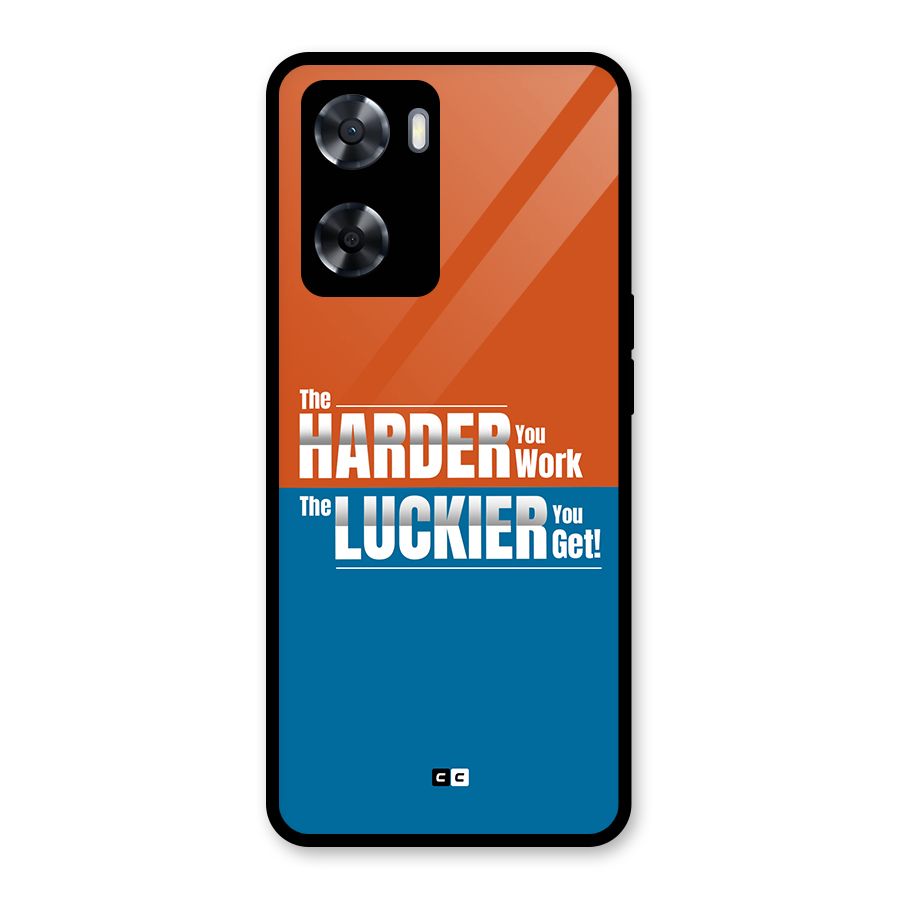 Hard Luck Glass Back Case for Oppo A57 2022