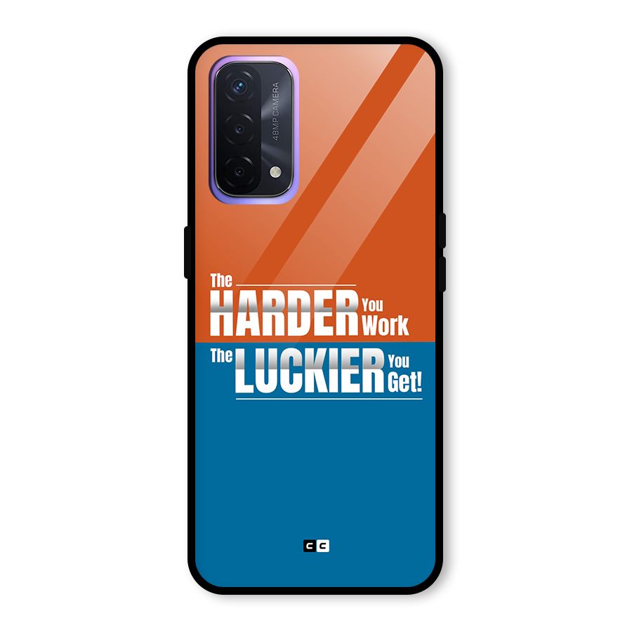 Hard Luck Glass Back Case for Oppo A74 5G