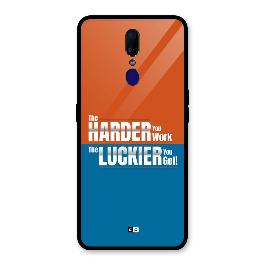 Hard Luck Glass Back Case for Oppo F11