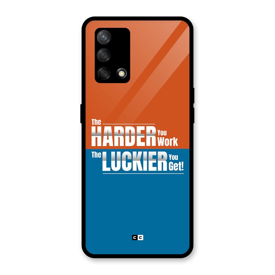 Hard Luck Glass Back Case for Oppo F19s