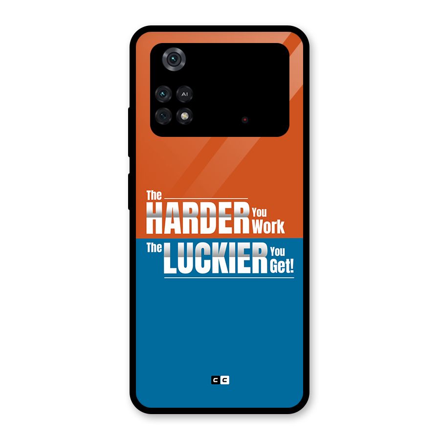 Hard Luck Glass Back Case for Poco M4 Pro 4G