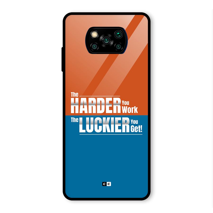 Hard Luck Glass Back Case for Poco X3 Pro