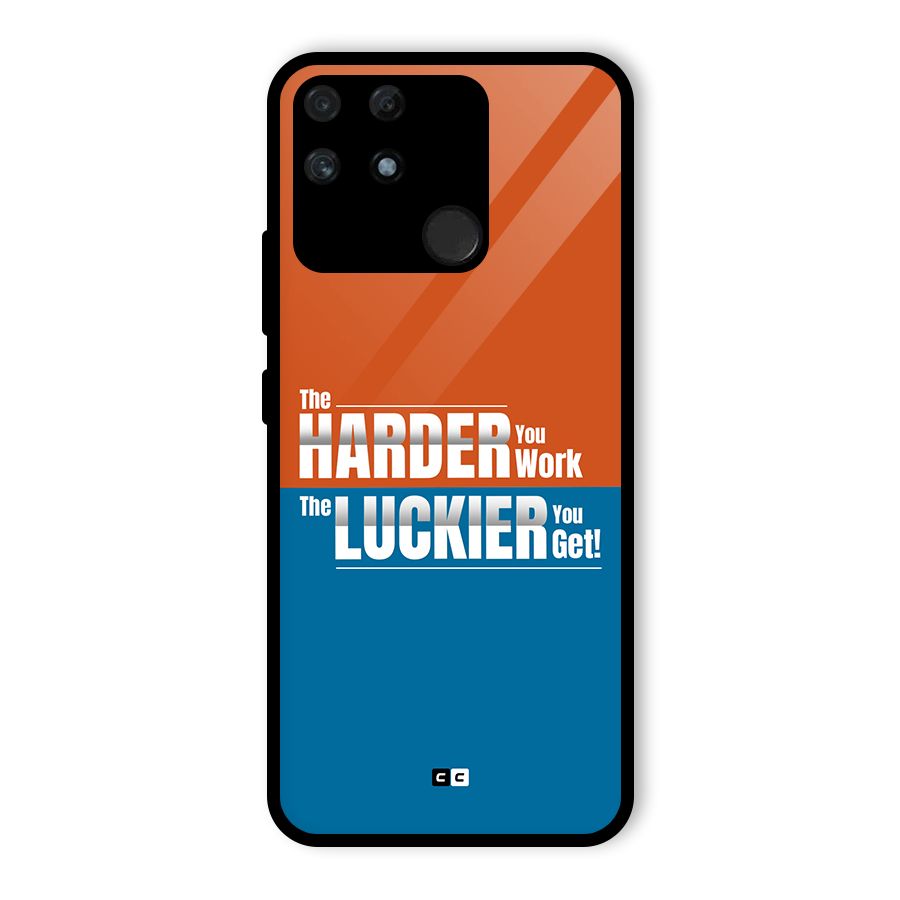 Hard Luck Glass Back Case for Realme Narzo 50A