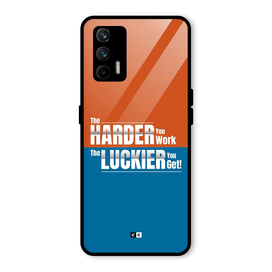 Hard Luck Glass Back Case for Realme X7 Max