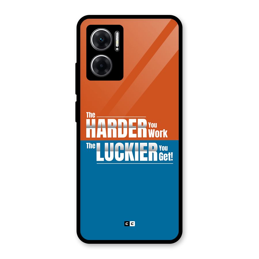 Hard Luck Glass Back Case for Redmi 11 Prime 5G
