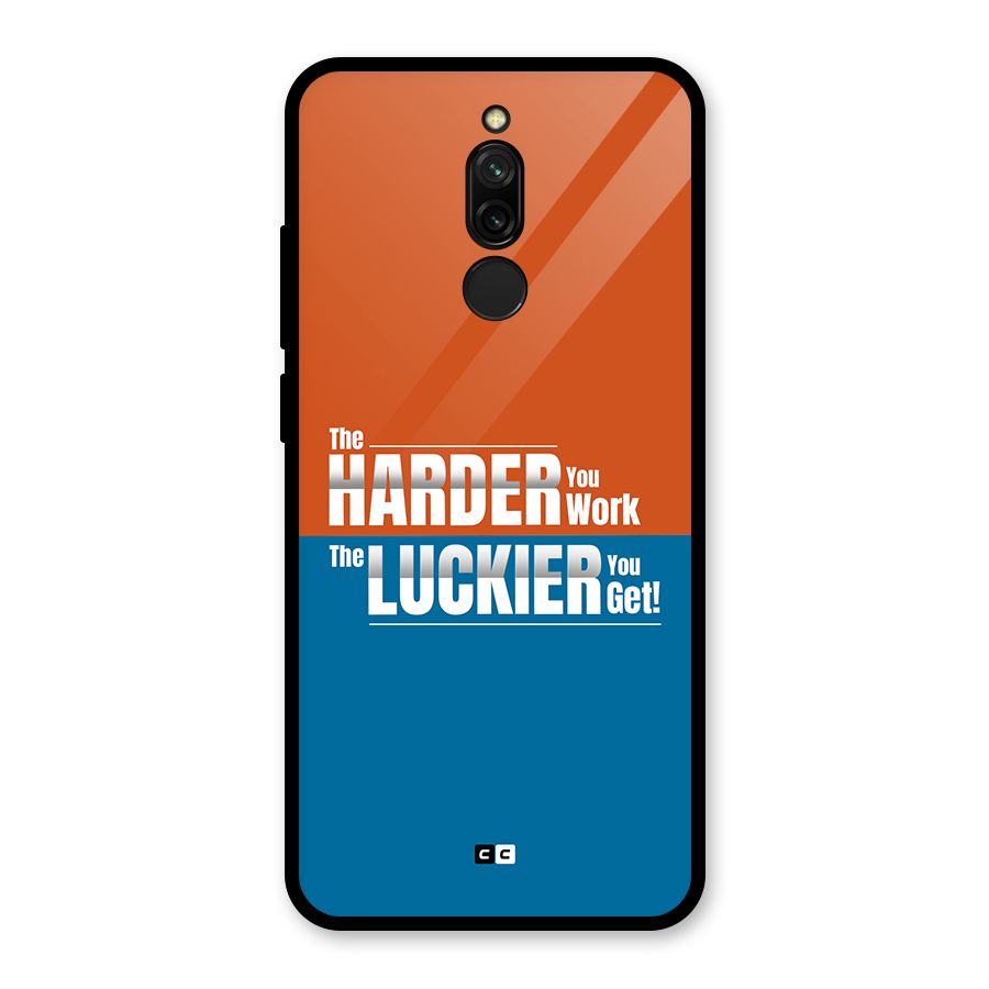 Hard Luck Glass Back Case for Redmi 8