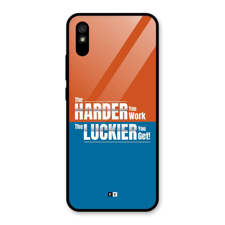 Hard Luck Glass Back Case for Redmi 9A