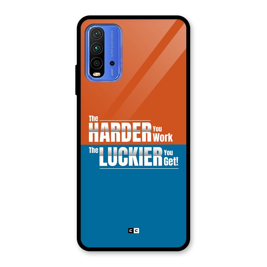Hard Luck Glass Back Case for Redmi 9 Power