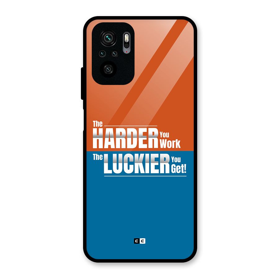 Hard Luck Glass Back Case for Redmi Note 10S